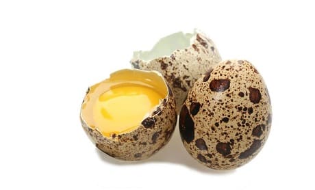 Сырые перепелиные яйца
